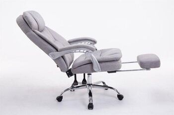 Chaise de bureau pour adultes en tissu - Avec repose-pieds réglable - Gris - 67x67x122 , SKU768 2