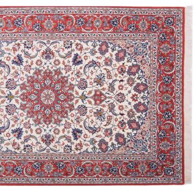 Perser Isfahan 227x150 Handgeknüpft Teppich 150x230 Mehrfarbig Orientalisch Kurzflor