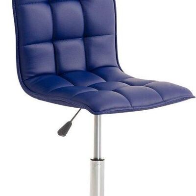 Bureaustoel - Stoel - Design - In hoogte verstelbaar - Kunstleer - Rood - 57x57x106 cm - Blauw , SKU775