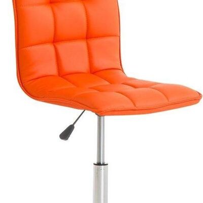 Bureaustoel - Stoel - Design - In hoogte verstelbaar - Kunstleer - Rood - 57x57x106 cm - Oranje , SKU780
