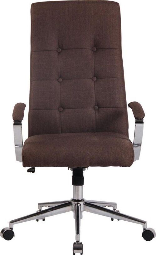 Bureaustoel volwassenen - stoel van stof - taupe - 61x65x124 - Bruin , SKU783