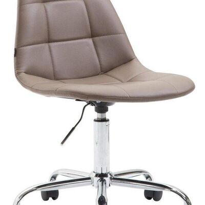 Bureaustoel - Bureaustoelen voor volwassenen - Design - In hoogte verstelbaar - Kunstleer - Zwart - 47x56x89 cm - Bruin , SKU786
