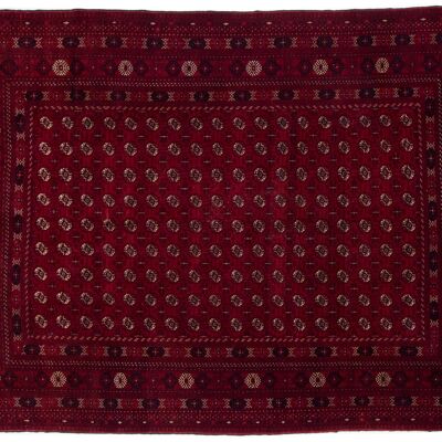 Afghan Mauri 280x200 alfombra anudada a mano 200x280 beige patrón geométrico pelo corto
