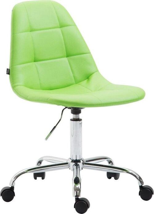 Bureaustoel - Bureaustoelen voor volwassenen - Design - In hoogte verstelbaar - Kunstleer - Zwart - 47x56x89 cm - Groen , SKU789