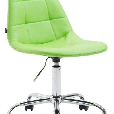 Bureaustoel - Bureaustoelen voor volwassenen - Design - In hoogte verstelbaar - Kunstleer - Zwart - 47x56x89 cm - Groen , SKU789