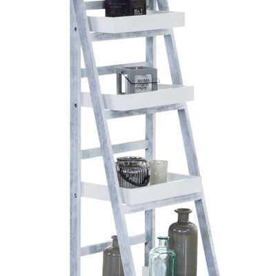 Opbergladder - Hout ladder - Trappenhuis - Wit/Grijs , SKU798