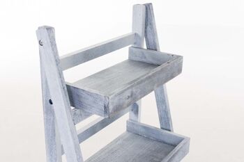Echelle de rangement - Echelle en bois - Cage d'escalier - Blanc/Gris, SKU798 5
