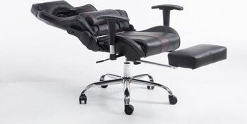 Chaise de jeu pour adultes - avec repose-pieds - noir - 135x70x135 , SKU805 2