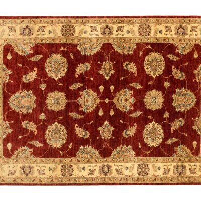 Afghan Chobi Ziegler 186x123 alfombra anudada a mano 120x190 patrón de flores rojas pelo corto