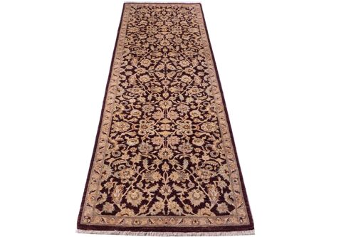 Afghan Chobi Ziegler 243x78 Handgeknüpft Teppich 80x240 Läufer Beige Orientalisch