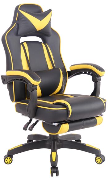 Chaise de bureau adultes - convient pour les jeux - noir/orange - 61x68x124 , SKU824 1