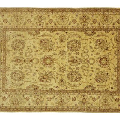 Afghan Chobi Ziegler 236x167 alfombra anudada a mano 170x240 beige floral pelo corto Orient