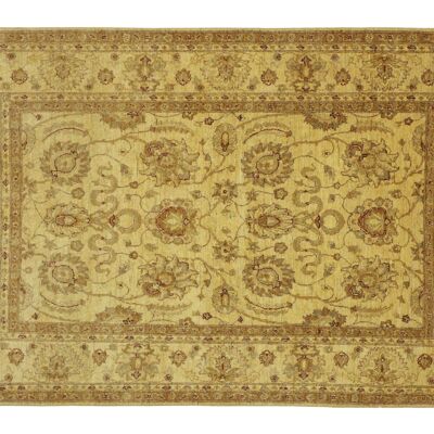 Afghan Chobi Ziegler 236x167 Handgeknüpft Teppich 170x240 Beige Floral Kurzflor Orient