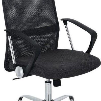 Bureaustoel - Ergonomische bureaustoel - In hoogte verstelbaar - Armleuning - Gaas - Grijs - 60x63x118 cm , SKU833