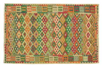 Afghan Maimana Kilim Coloré 232x116 Tapis tissé à la main 120x230 Travail manuel Chambre Orient 1