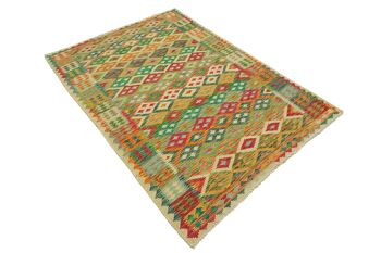 Afghan Maimana Kilim Coloré 232x116 Tapis tissé à la main 120x230 Travail manuel Chambre Orient 3