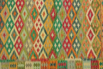Afghan Maimana Kilim Coloré 232x116 Tapis tissé à la main 120x230 Travail manuel Chambre Orient 4