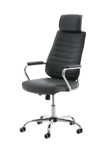 Chaise de bureau - Chaise de bureau - Design - Dossier haut - Simili cuir - Bordeaux - Gris , SKU878