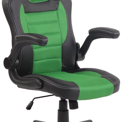Bureaustoel | Armleuning Inklapbaar | Comfortabel - Zwart/Groen , SKU887