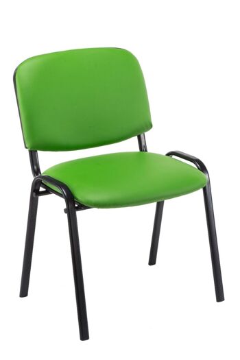 Chaises - Chaises chaises de salle à manger - Lot de 12 - Empilable - Cuir artificiel - 53x53x83 cm - Vert, SKU924 8