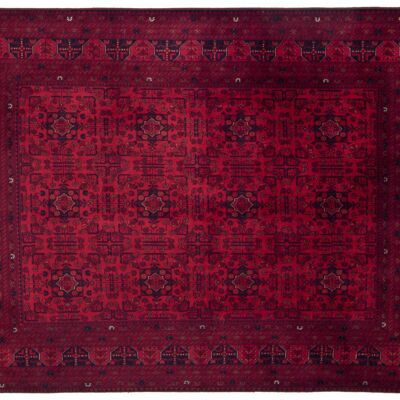 Afghan Belgique Khal Mohammadi 203x151 alfombra anudada a mano 150x200 marrón geométrico