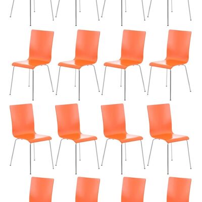 Stoelen - Eetkamerstoelen - Set van 16 - Design - Hout - 43x47x87 cm - Oranje , SKU933