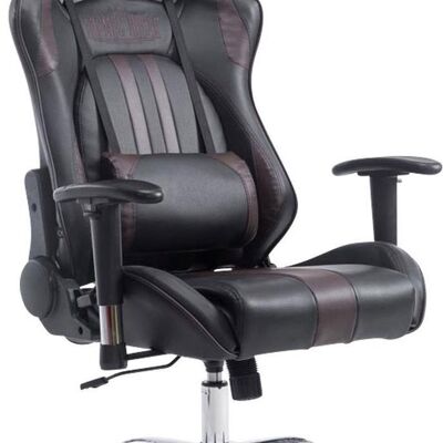 Gamingstoel kunstleer - zonder voetensteun - zwart/bruin - 135x70x135 , SKU956