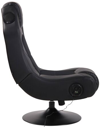 Chaise de jeu - Chaise pivotante - Chaise sonore - Noir/Noir , SKU957 3