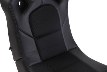 Chaise de jeu - Chaise pivotante - Chaise sonore - Noir/Noir , SKU957 5