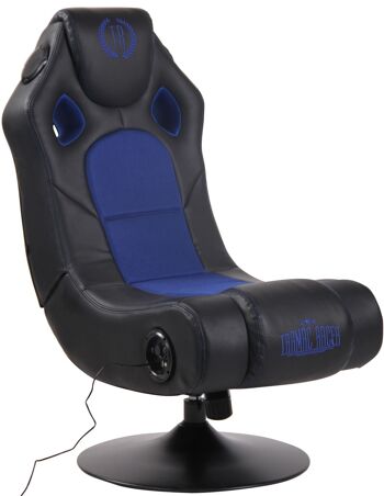 Chaise de jeu - Chaise pivotante - Chaise sonore - Bleu/Noir, SKU960 1