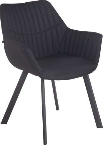 Chaise de salle à manger - Tissu - Chaise visiteur - Noir , SKU1004 1