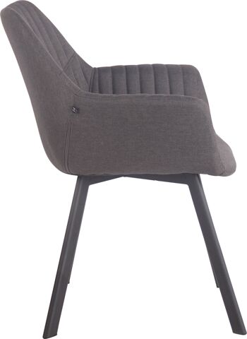 Chaise de salle à manger - Tissu - Chaise visiteur - Noir , SKU1004 6