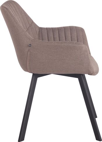 Chaise de salle à manger - Tissu - Chaise visiteur - Noir , SKU1004 9