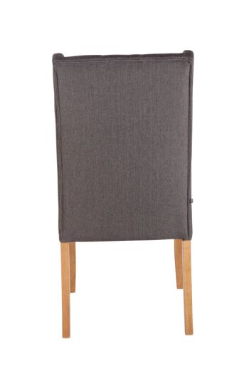 Chaise de salle à manger - Tissu - Pieds légers antiques - Stable - Gris , SKU1007 5
