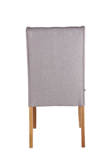 Chaise de salle à manger - Tissu - Pieds légers antiques - Stable - Gris , SKU1007 9