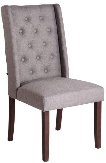 Chaise de salle à manger - Tissu - Antique - Gris , SKU1013 1