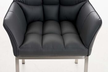Chaise de salle à manger - Chaise - Confortable - Cuir artificiel - Blanc , SKU1046 5