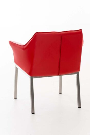 Chaise de salle à manger - Chaise - Confortable - Cuir artificiel - Blanc , SKU1046 8