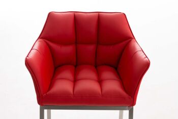 Chaise de salle à manger - Chaise - Confortable - Cuir artificiel - Blanc , SKU1046 9