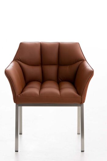 Chaise de salle à manger - Chaise - Confortable - Cuir artificiel - Blanc , SKU1046 10