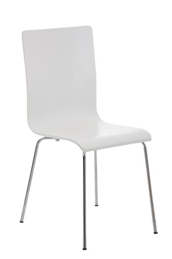 Chaise de salle à manger - Robuste - Blanc , SKU1050 1