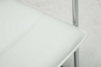 Chaise de salle à manger - Lot de 2 - Similicuir - Blanc , SKU1062 6
