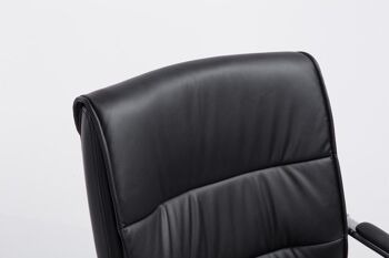Chaise de salle à manger - Cuir artificiel - Stable - Noir , SKU1092 5