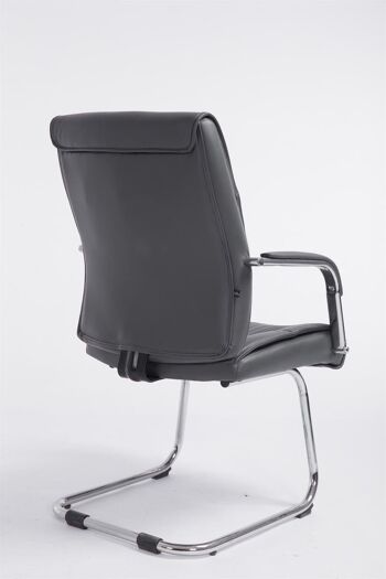 Chaise de salle à manger - Cuir artificiel - Stable - Noir , SKU1092 8