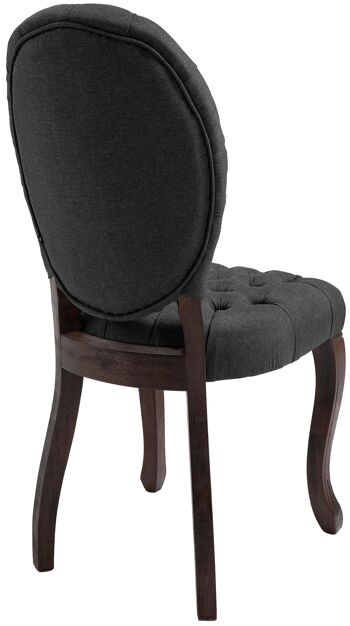 Chaise de salle à manger - Antique - Tissu - Marron, SKU1098 4