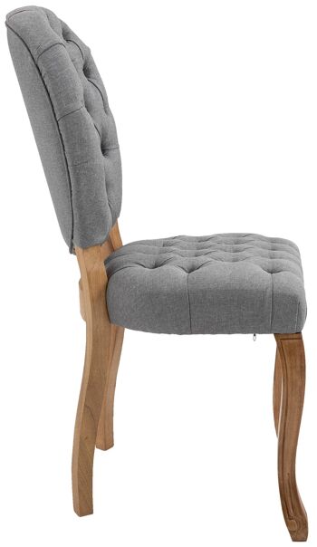 Chaise de salle à manger - Antique Light - Tissu - Gris , SKU1102 7