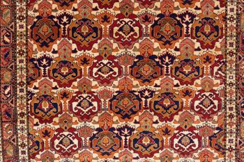 Tapis Afghan Mauri Kabul 157x119 noué main 120x160 motif géométrique marron 5