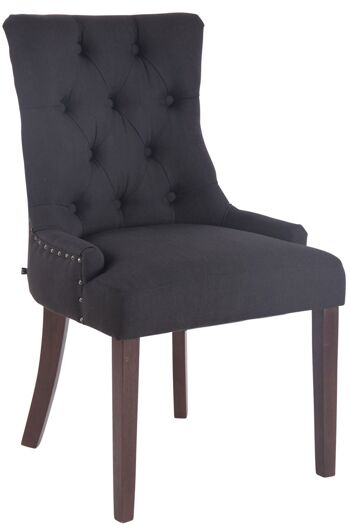 Chaise de salle à manger - Antique - Tissu - Stable - Noir , SKU1111 1