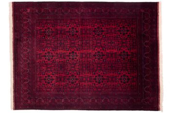 Tapis Afghan Belgique Khal Mohammadi 194x152 noué main 150x190 marron géométrique 1