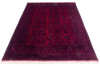 Tapis Afghan Belgique Khal Mohammadi 194x152 noué main 150x190 marron géométrique 2